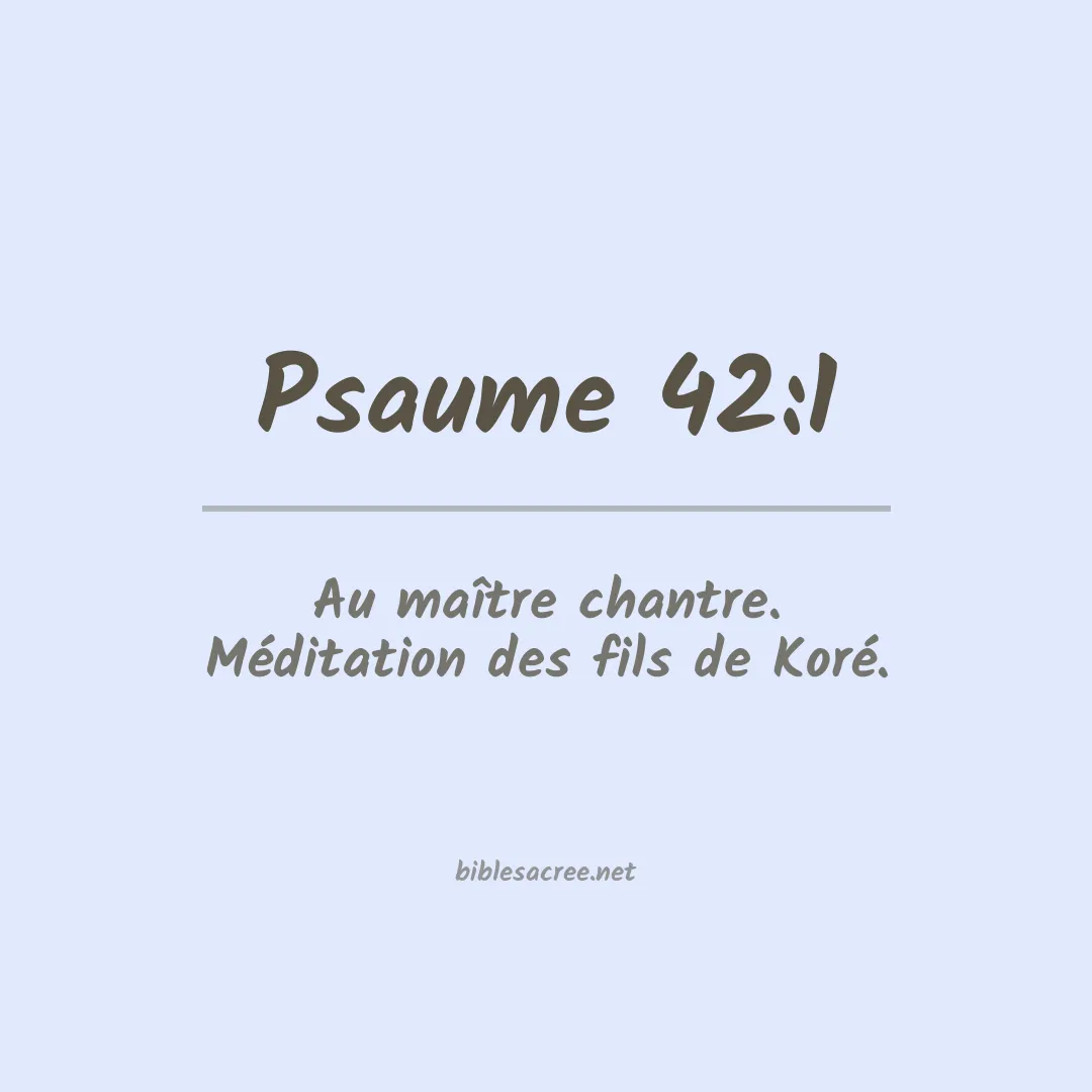 Psaume - 42:1