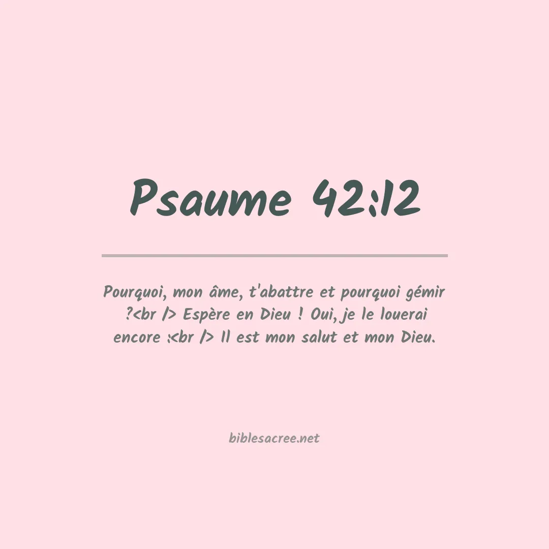 Psaume - 42:12