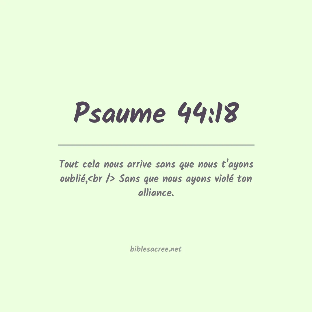 Psaume - 44:18