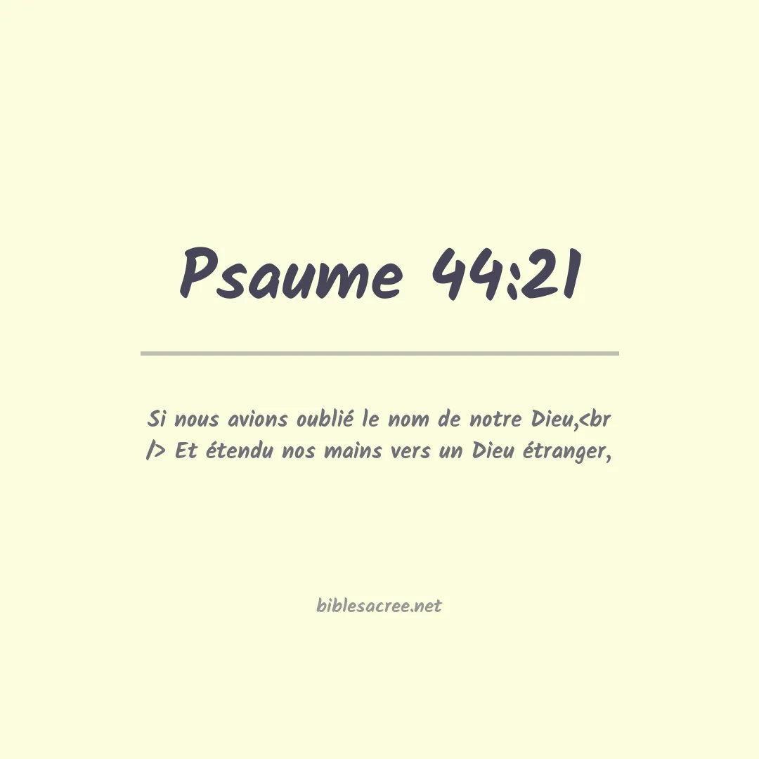 Psaume - 44:21