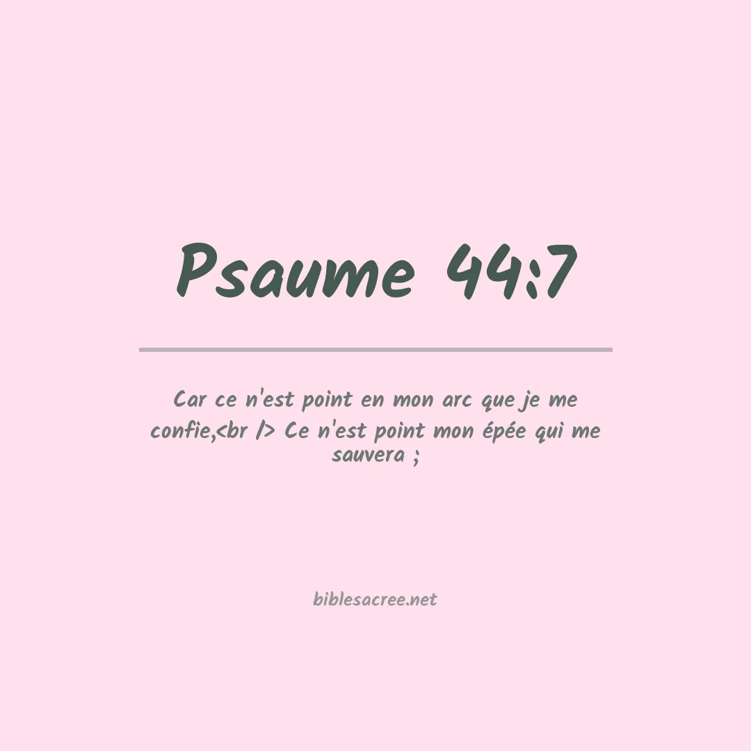 Psaume - 44:7