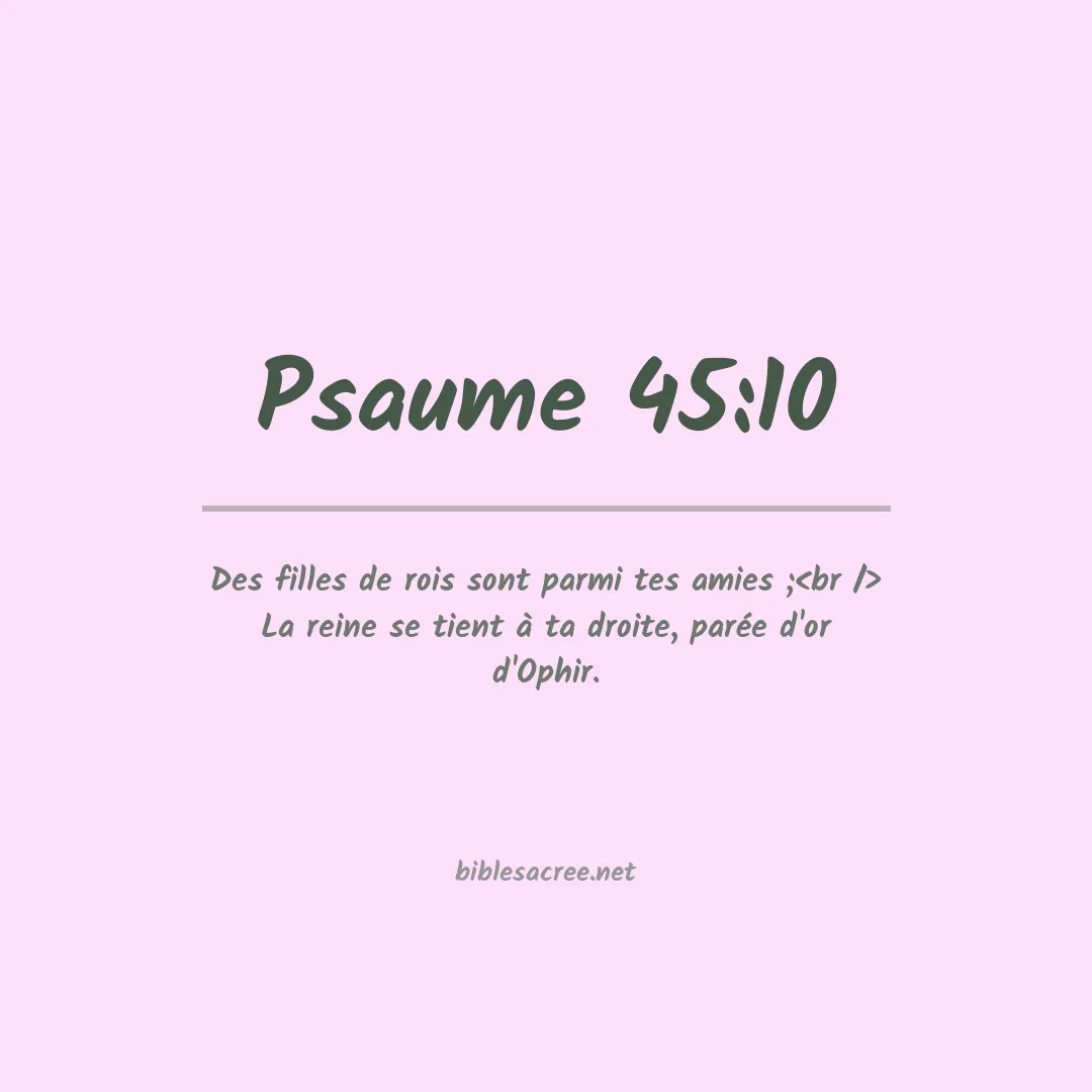 Psaume - 45:10
