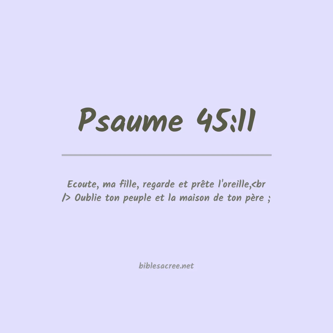 Psaume - 45:11