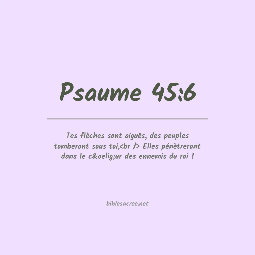 Psaume - 45:6