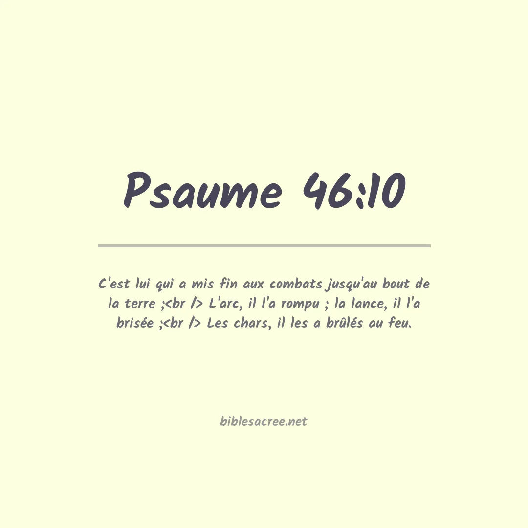 Psaume - 46:10