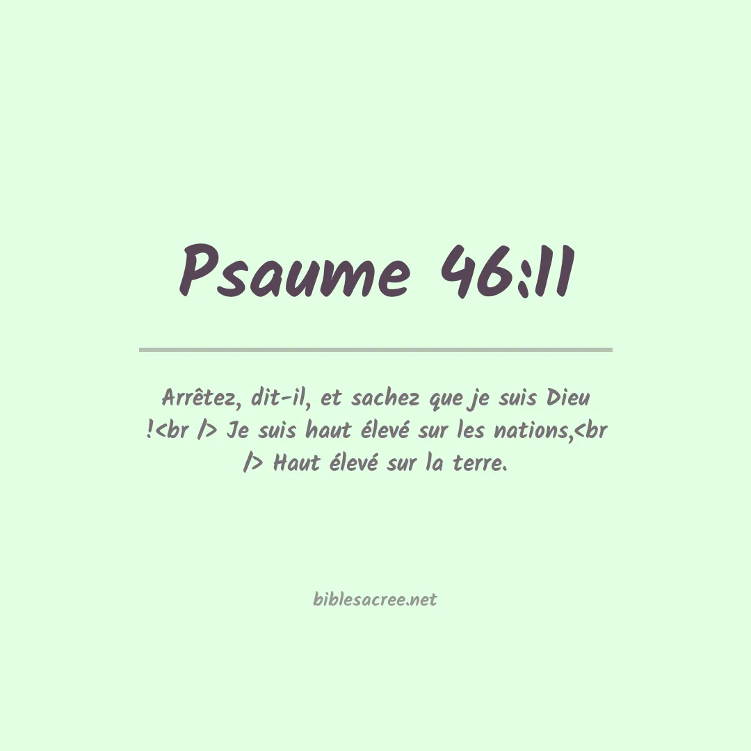 Psaume - 46:11
