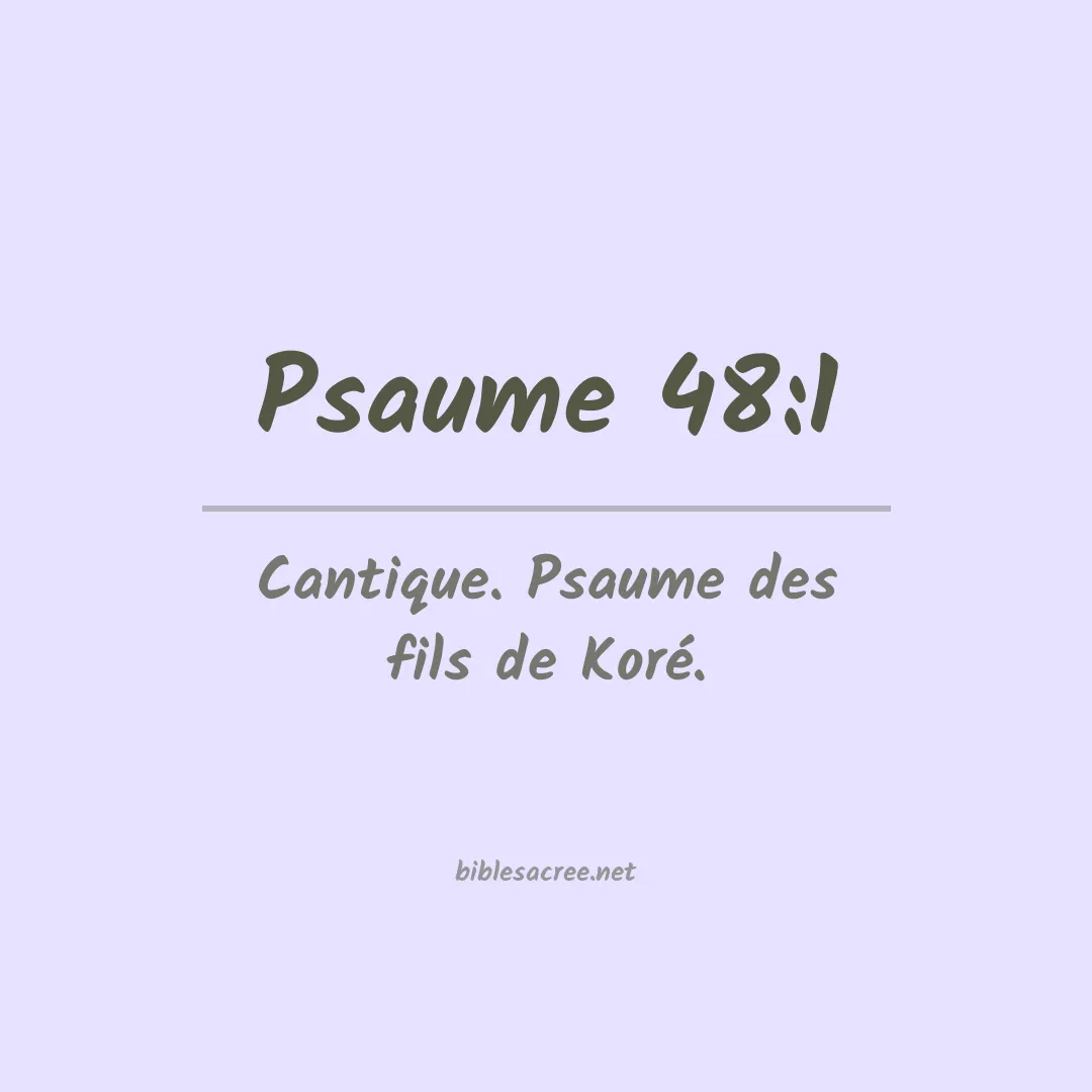 Psaume - 48:1