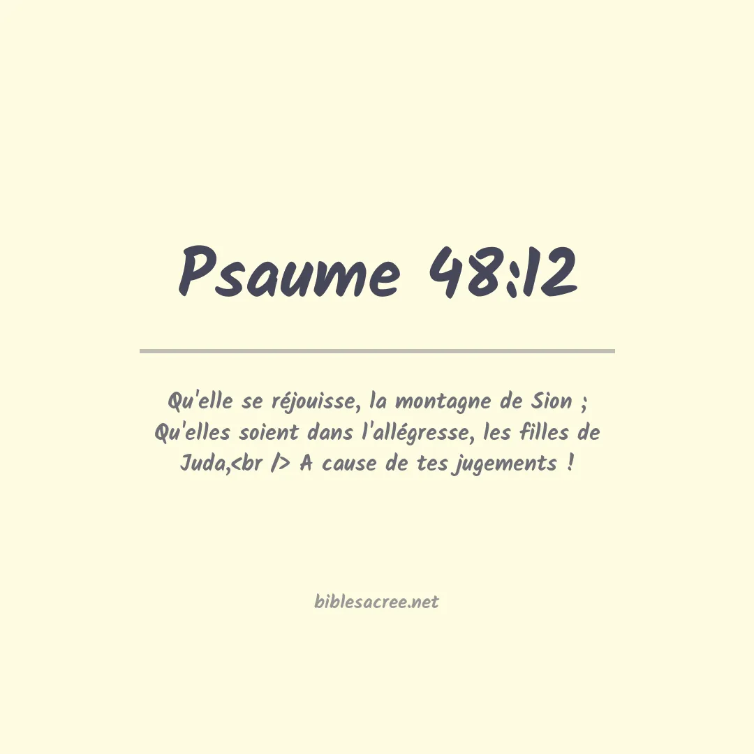 Psaume - 48:12