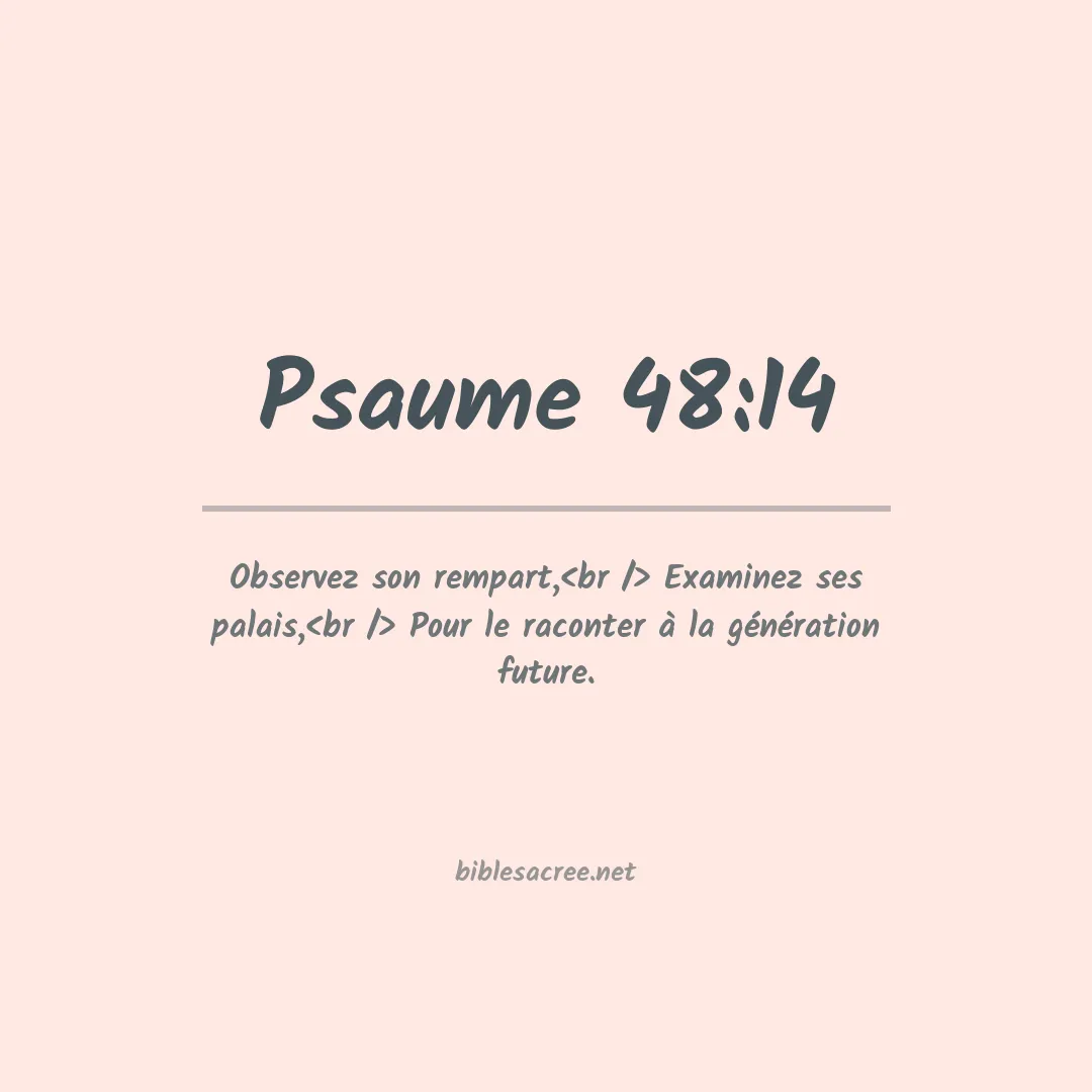 Psaume - 48:14