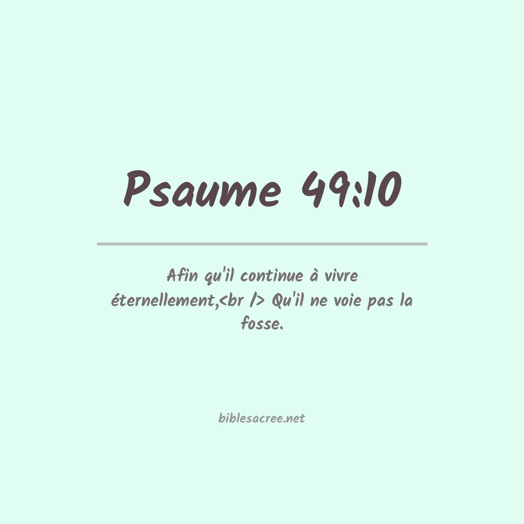 Psaume - 49:10