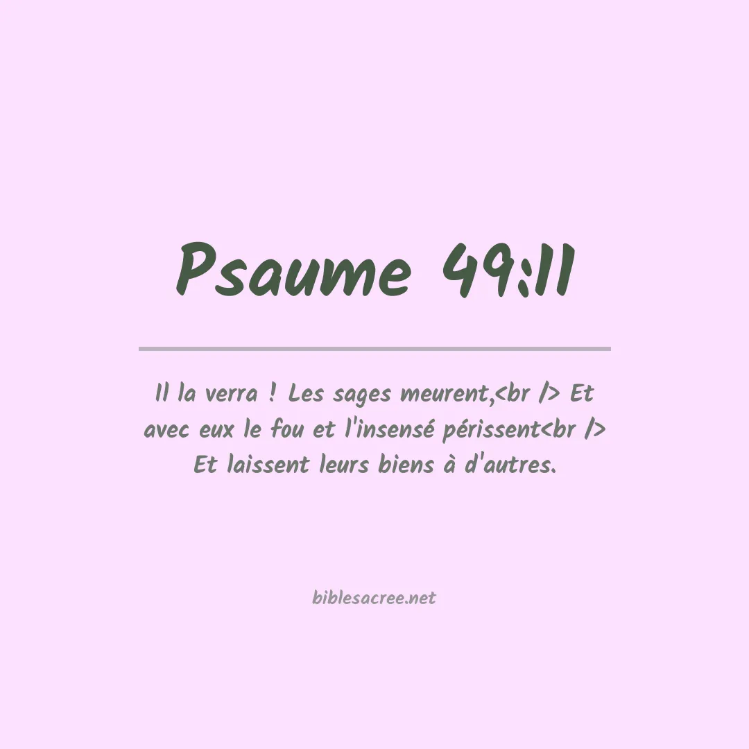 Psaume - 49:11