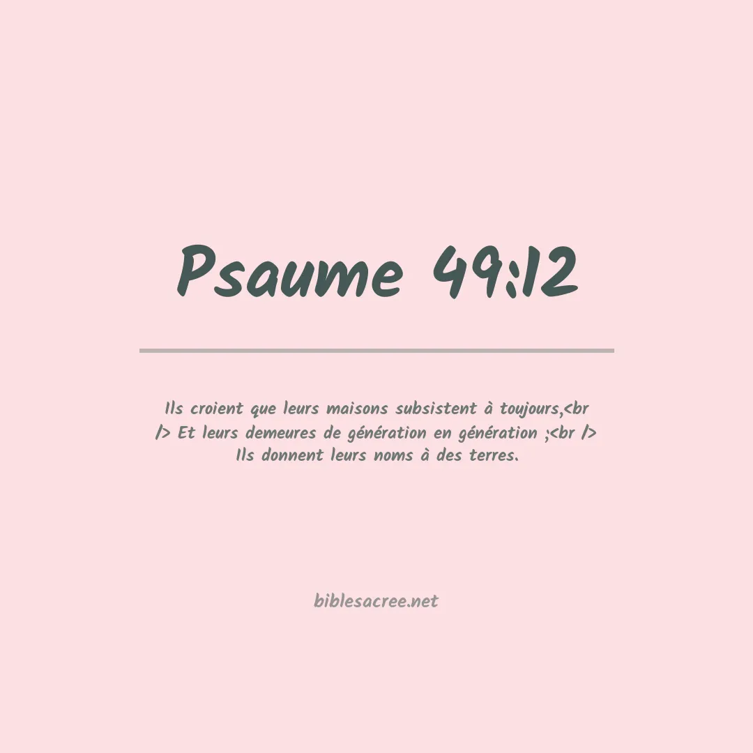 Psaume - 49:12