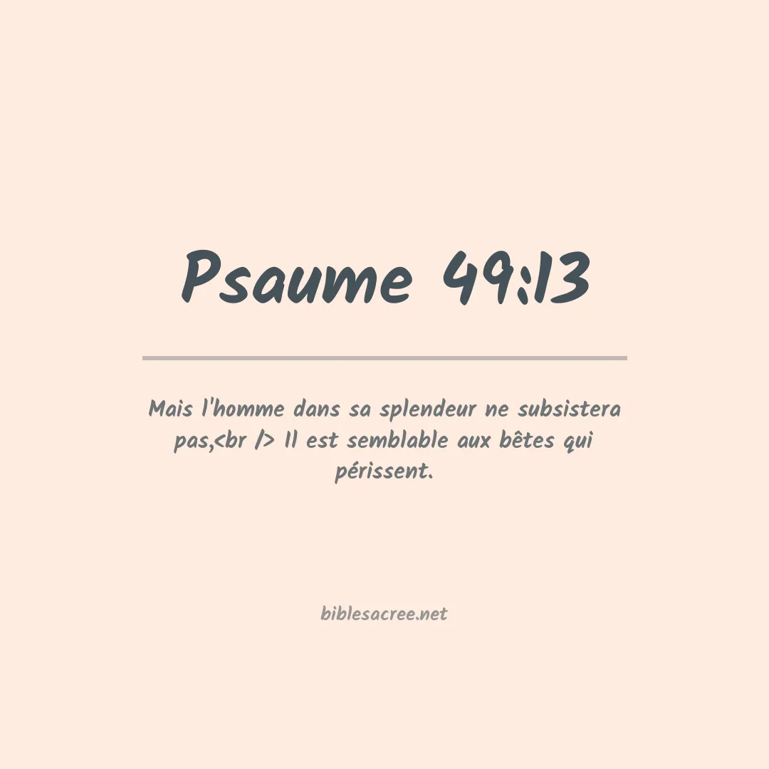 Psaume - 49:13