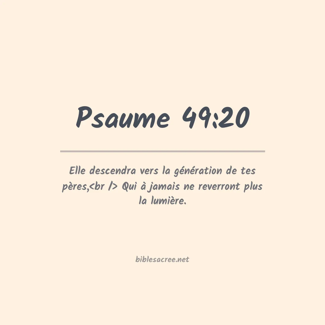 Psaume - 49:20