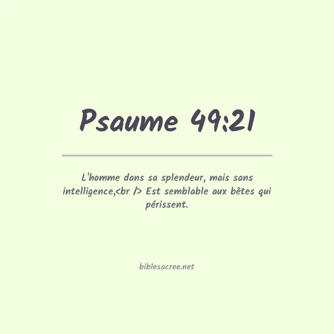 Psaume - 49:21
