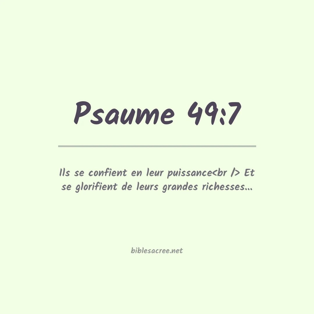 Psaume - 49:7