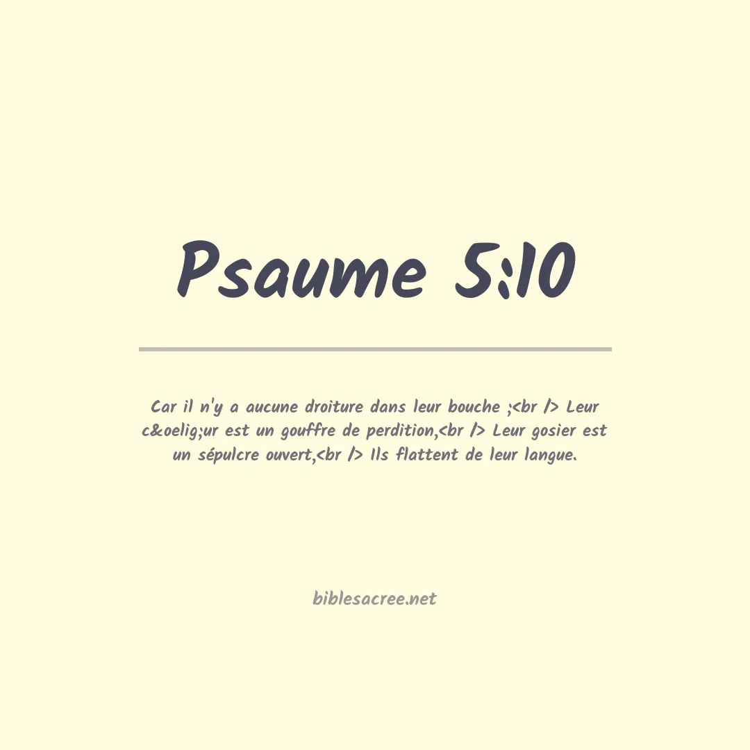 Psaume - 5:10