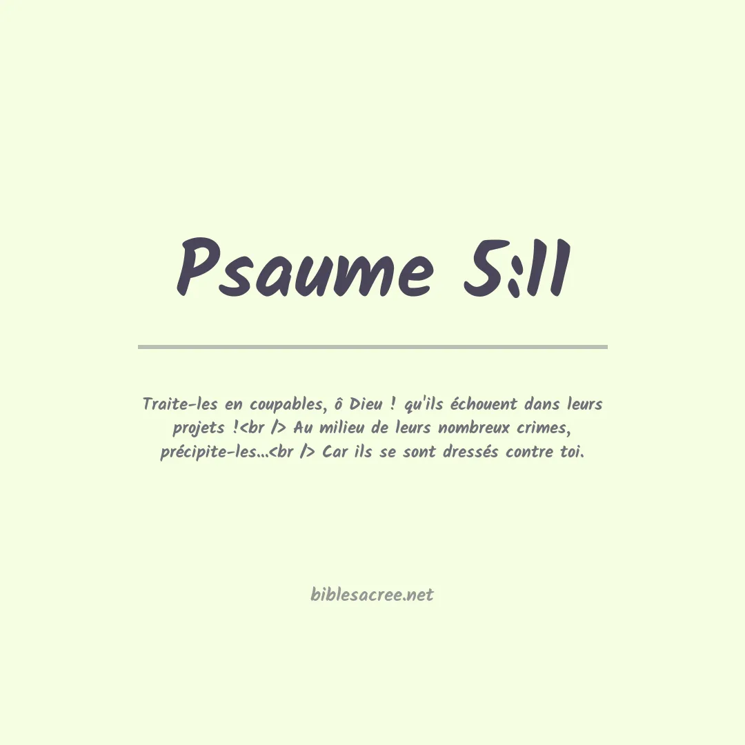 Psaume - 5:11