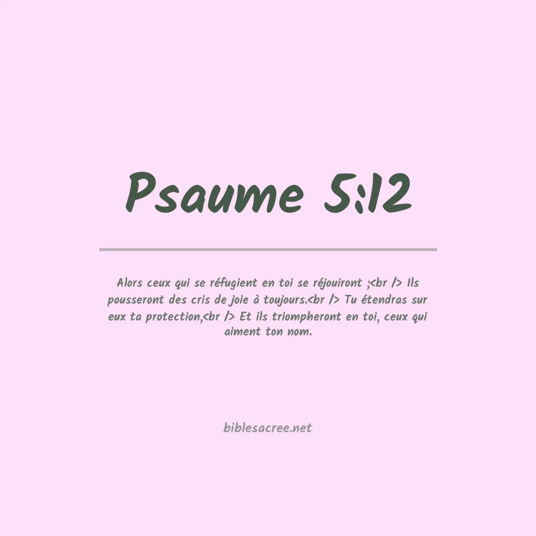 Psaume - 5:12
