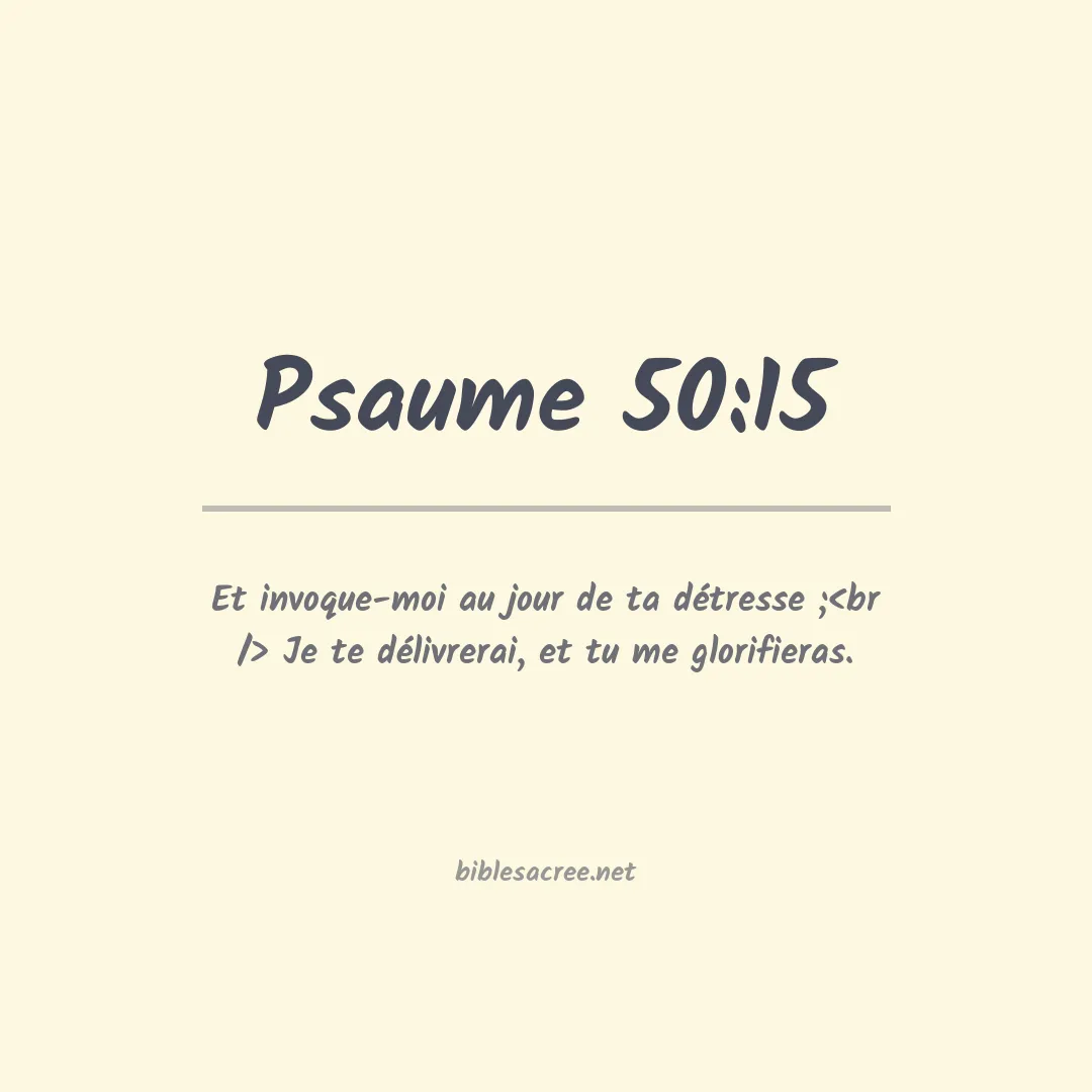 Psaume - 50:15