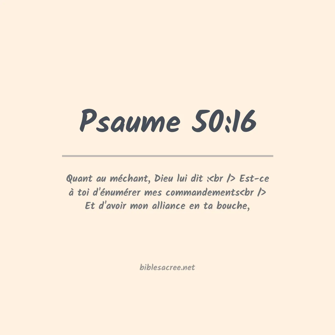 Psaume - 50:16