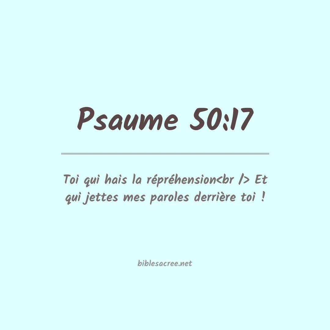 Psaume - 50:17