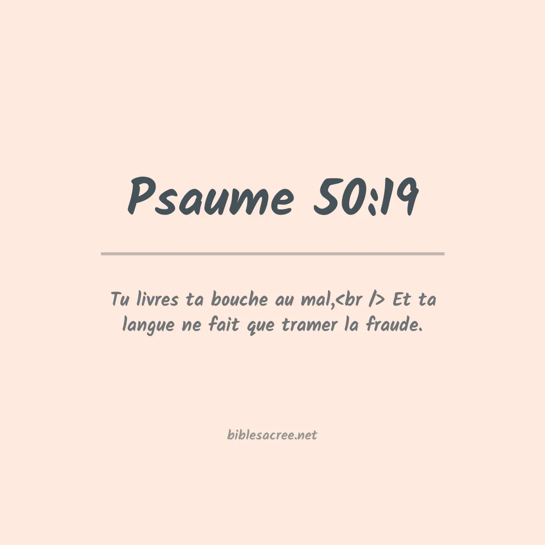 Psaume - 50:19
