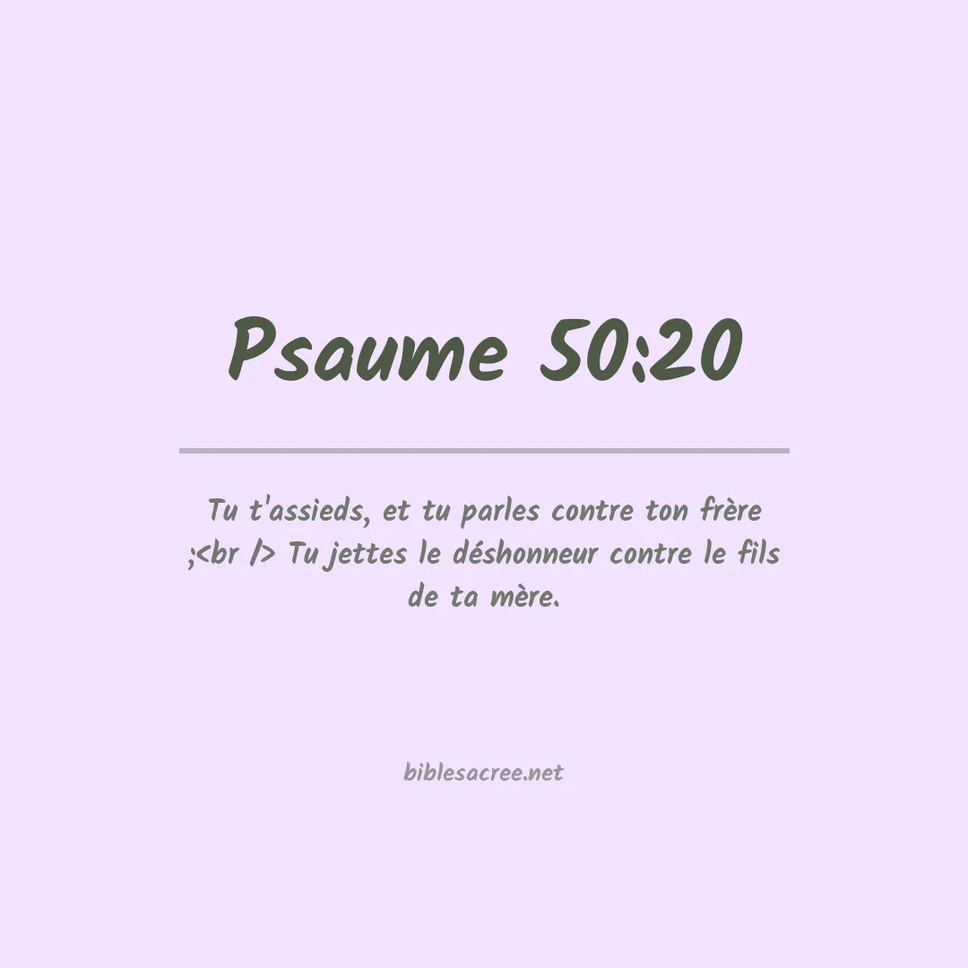 Psaume - 50:20