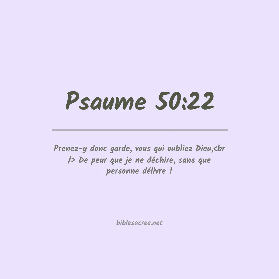 Psaume - 50:22