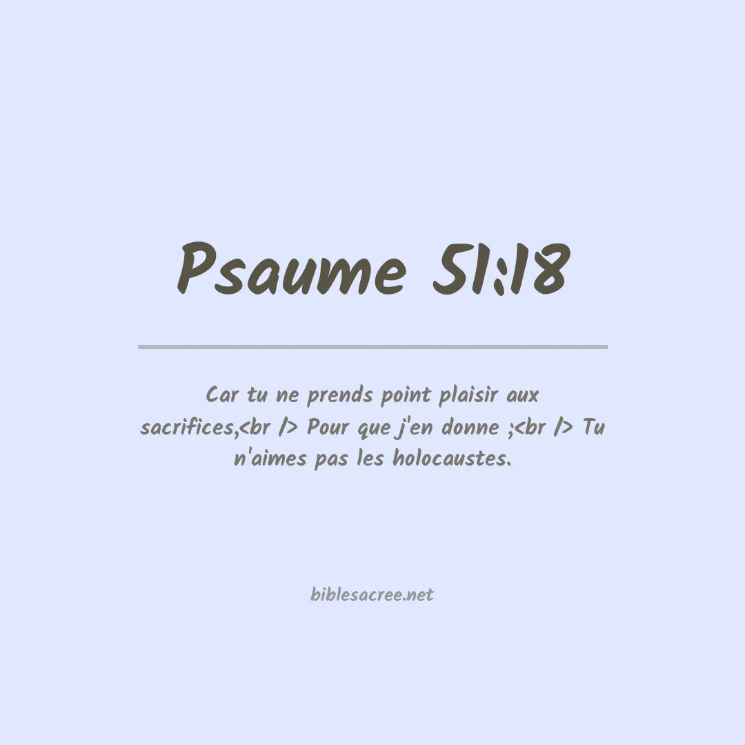 Psaume - 51:18