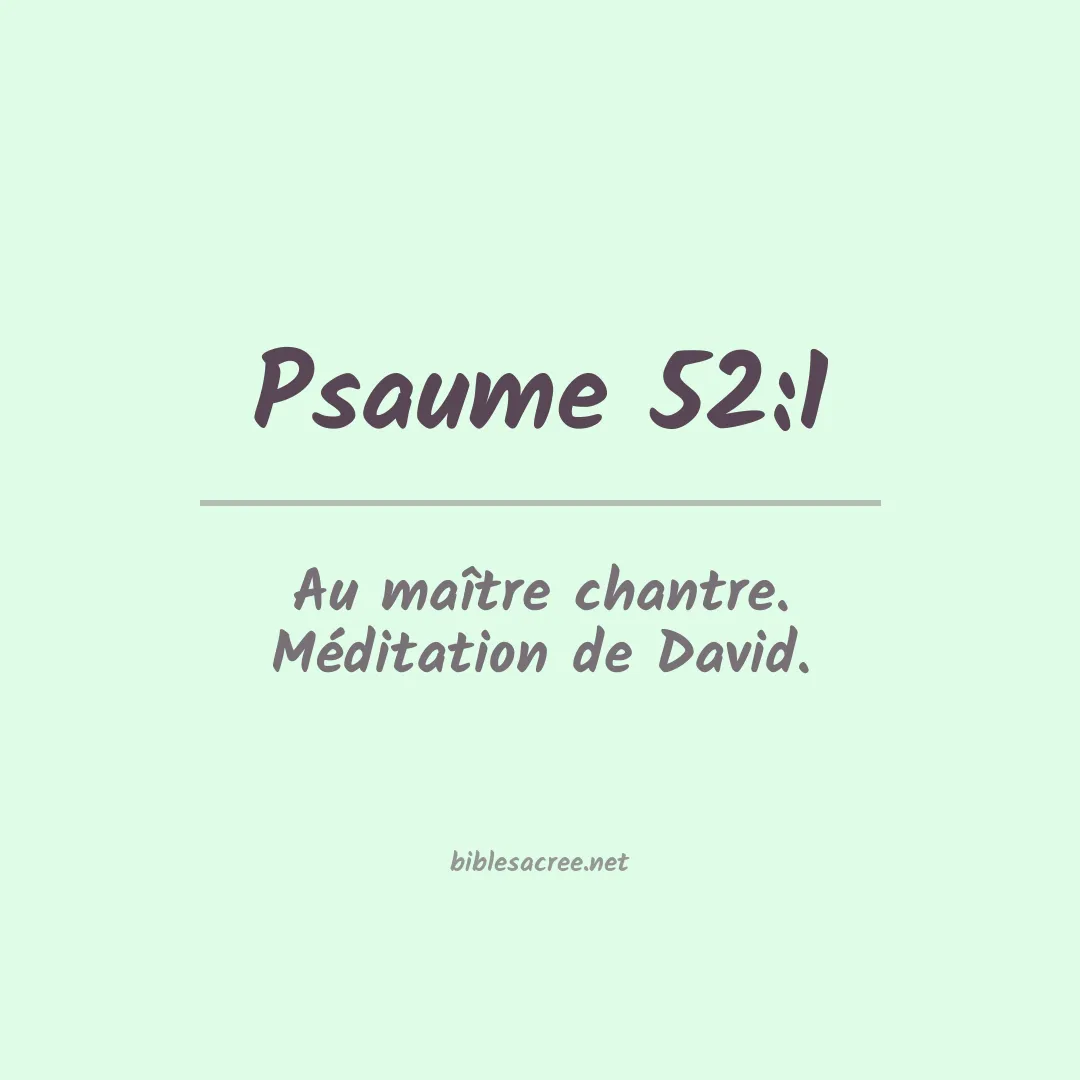 Psaume - 52:1