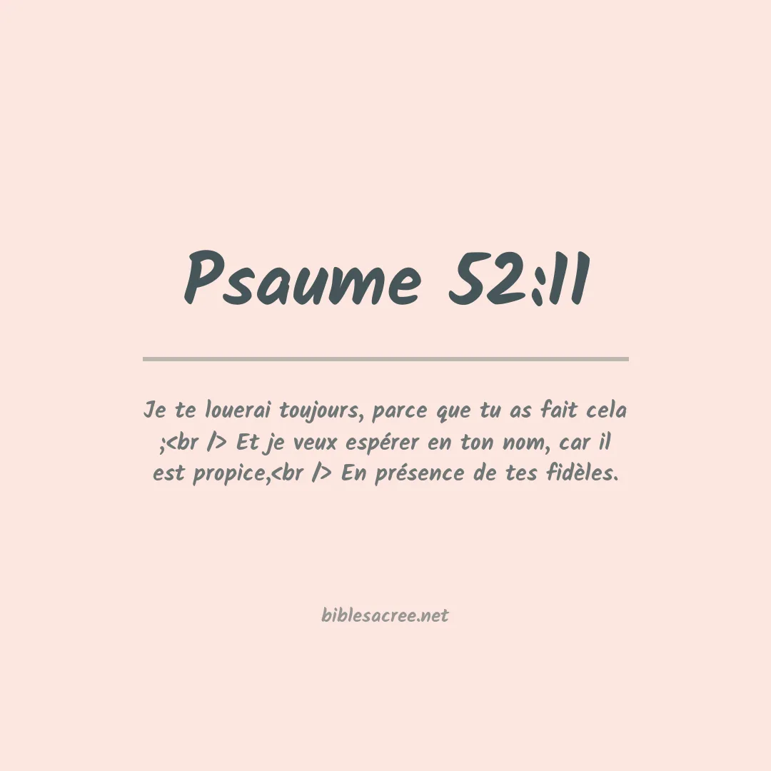 Psaume - 52:11