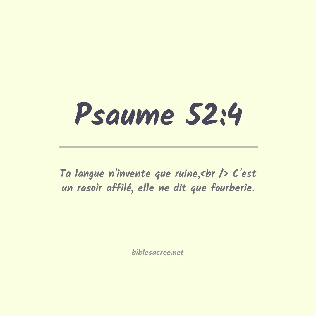 Psaume - 52:4