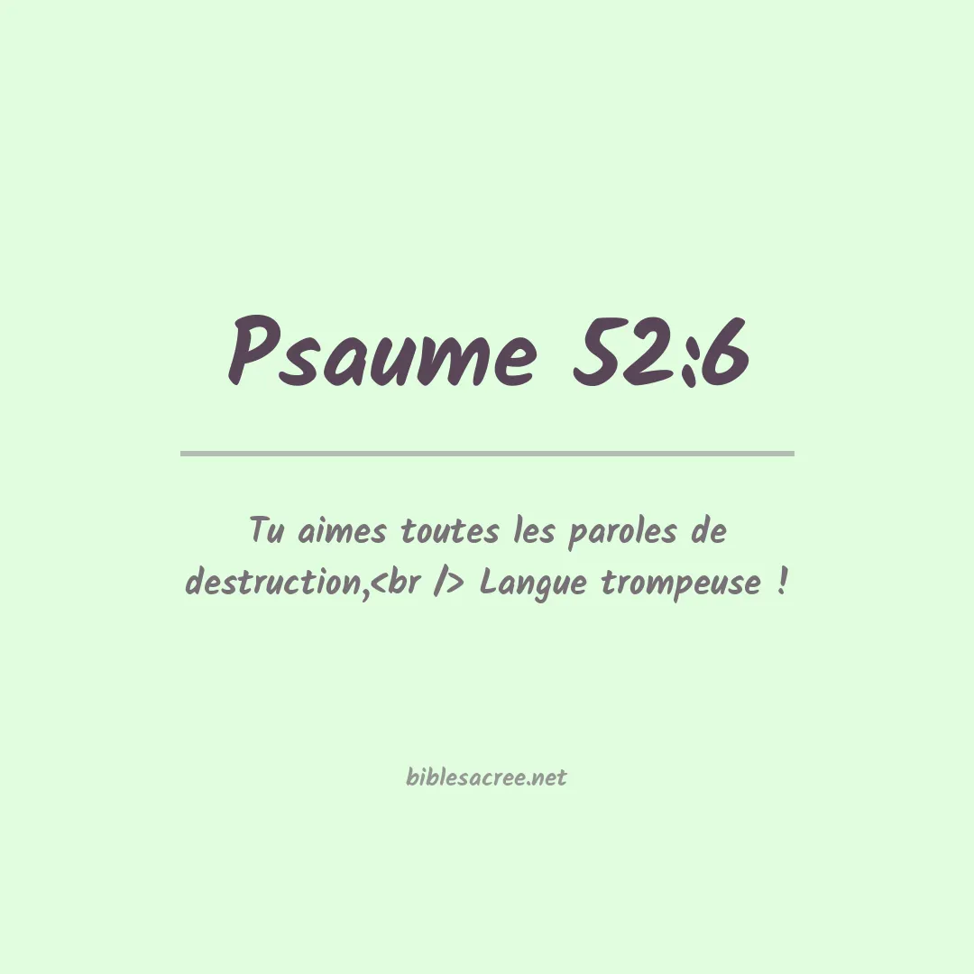 Psaume - 52:6