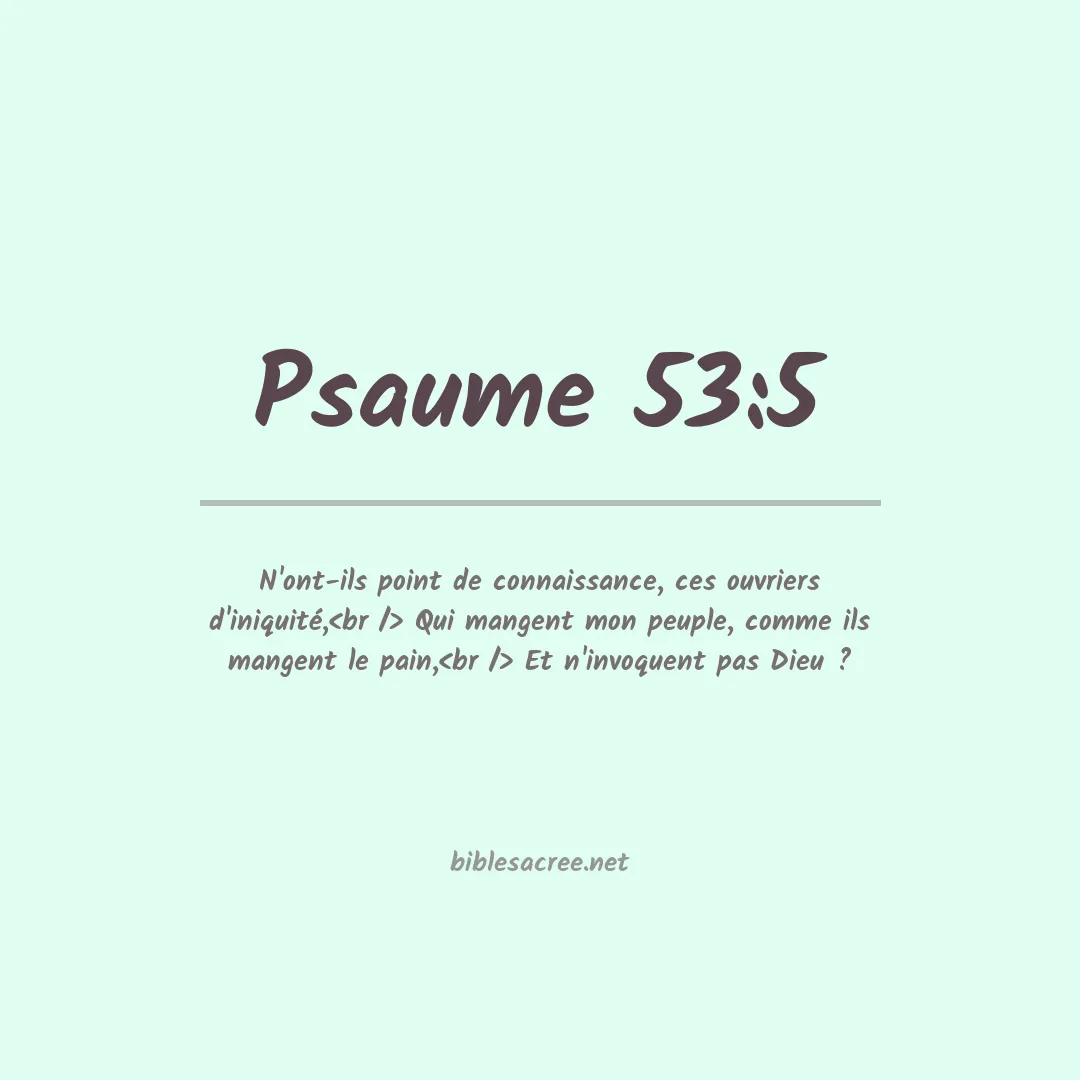 Psaume - 53:5