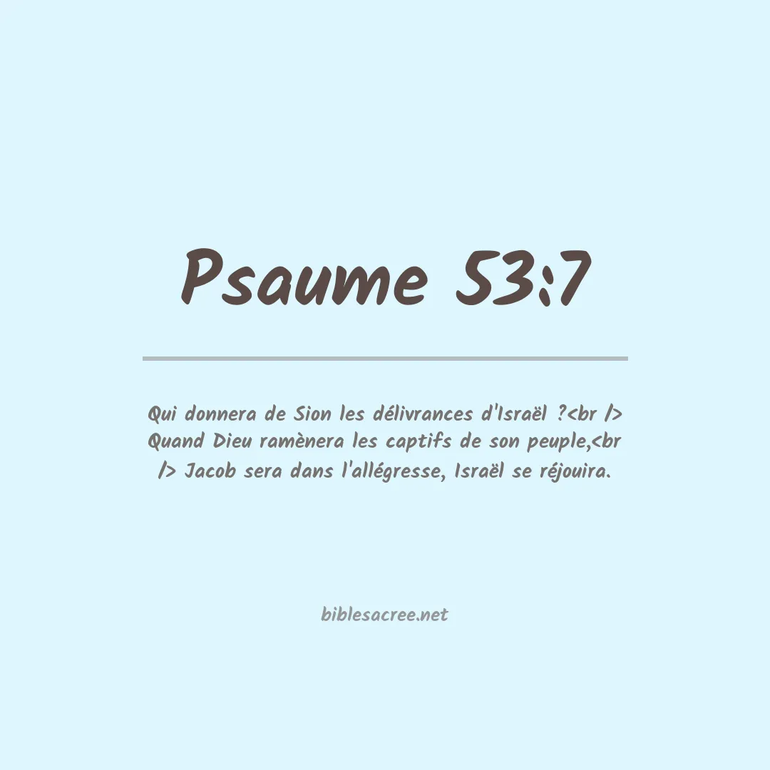 Psaume - 53:7