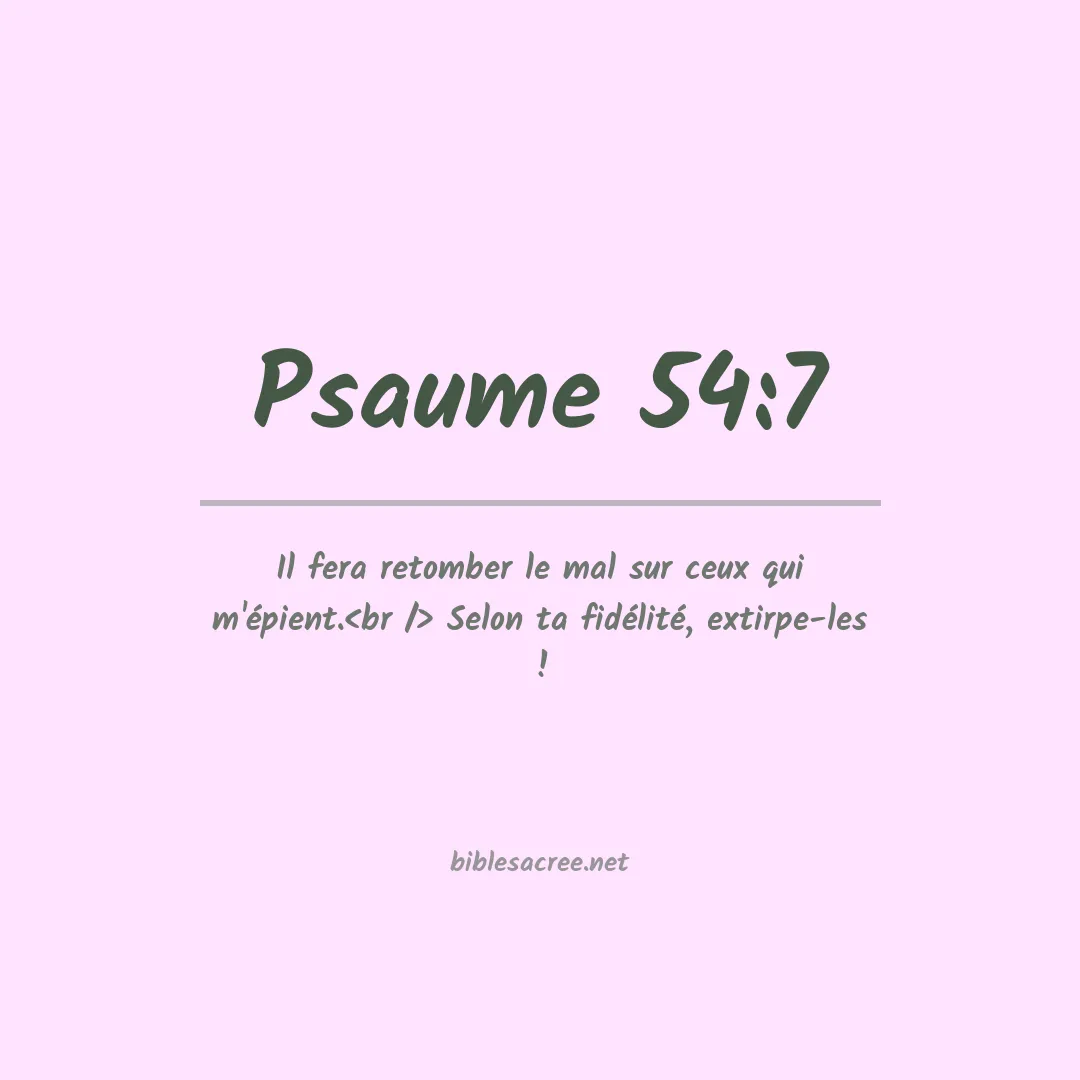 Psaume - 54:7