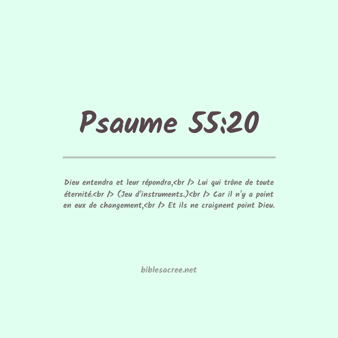 Psaume - 55:20