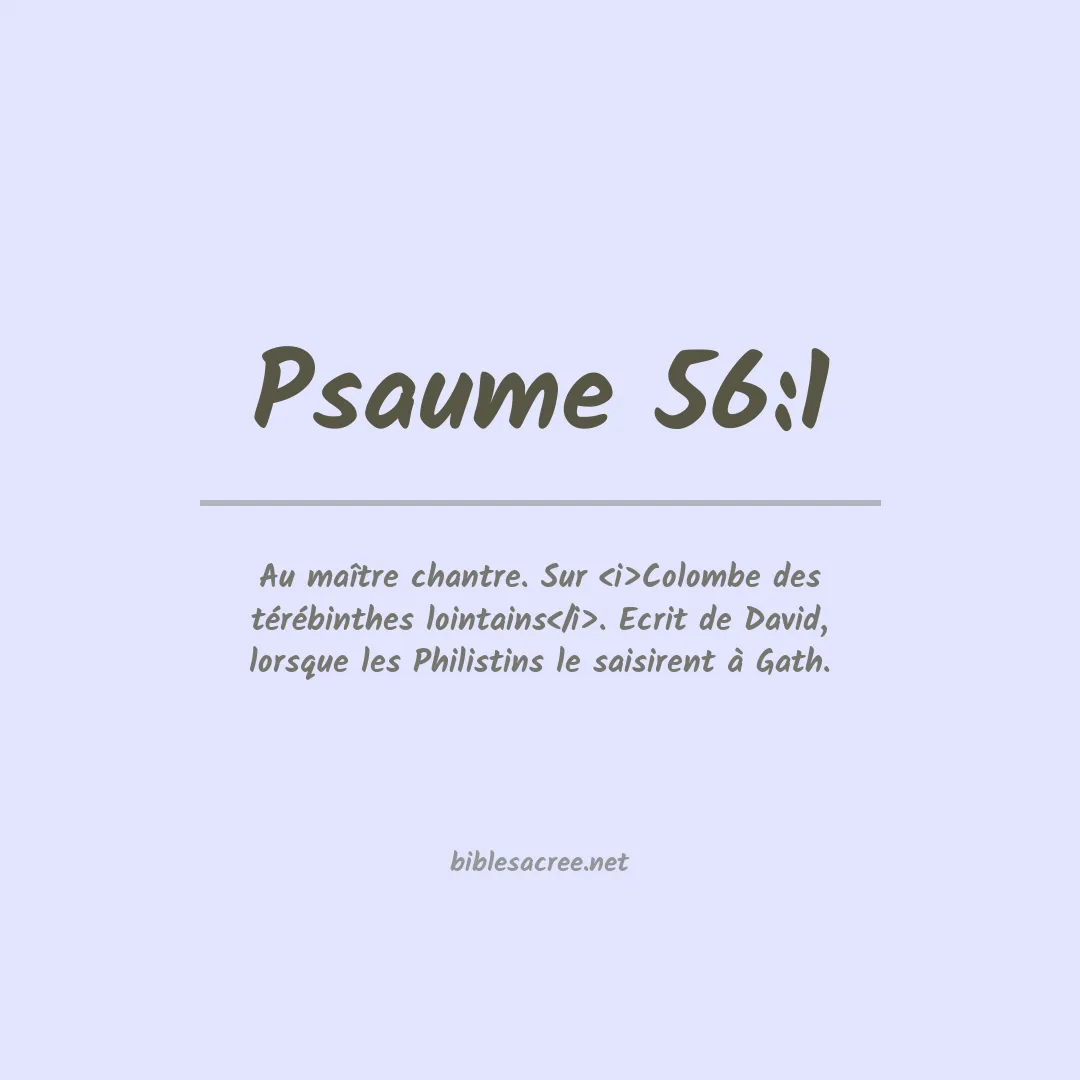 Psaume - 56:1