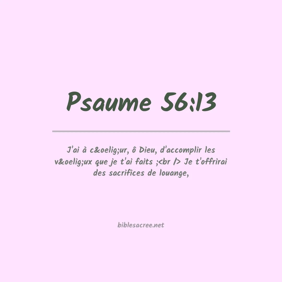 Psaume - 56:13