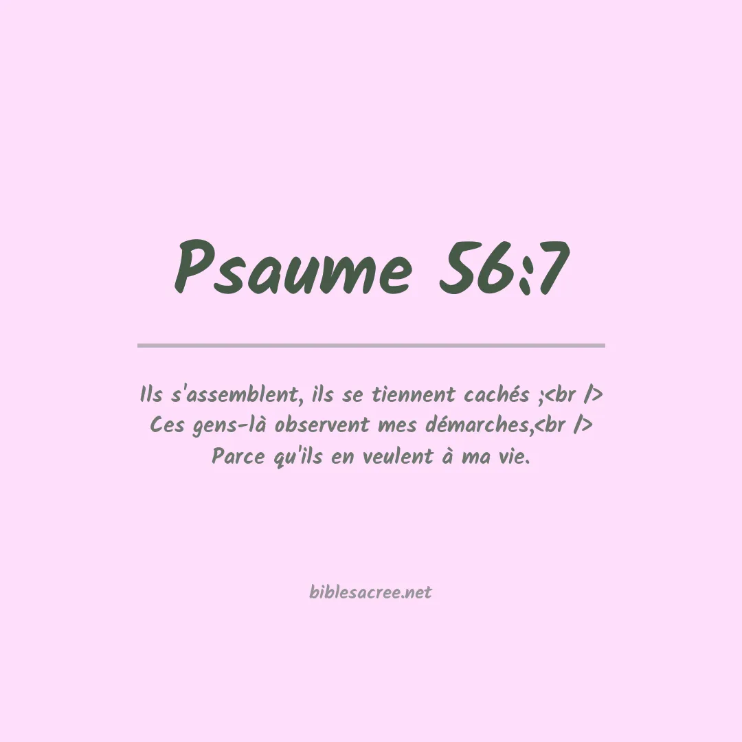 Psaume - 56:7
