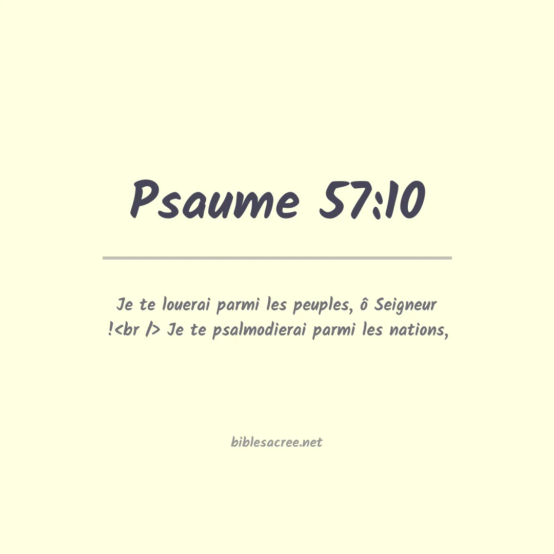 Psaume - 57:10