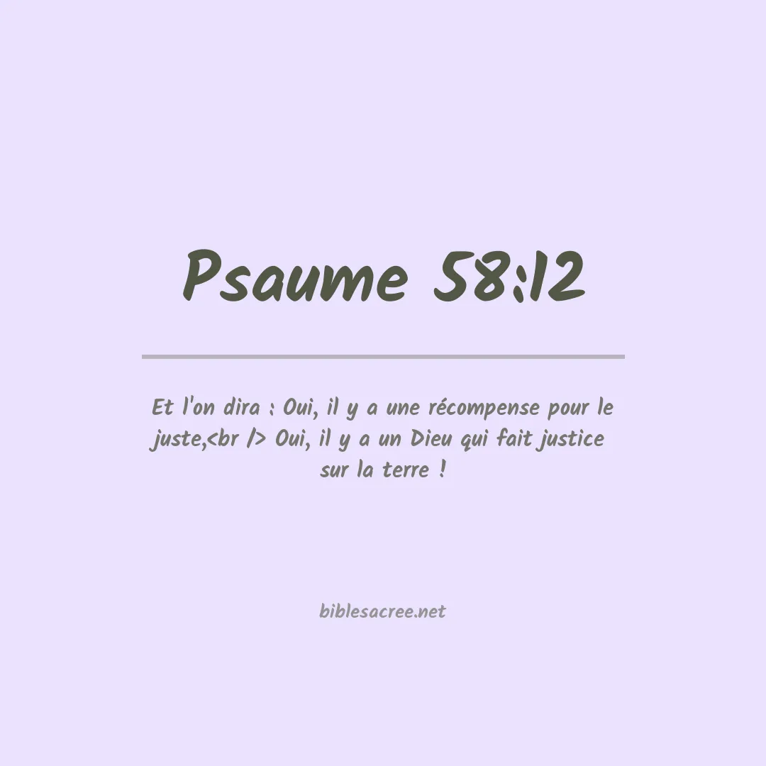 Psaume - 58:12