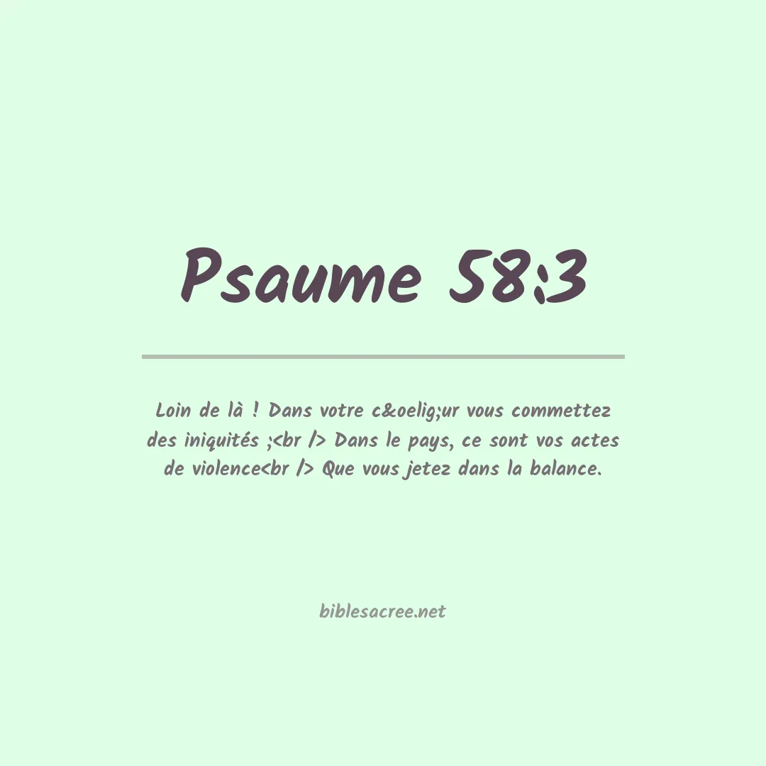 Psaume - 58:3