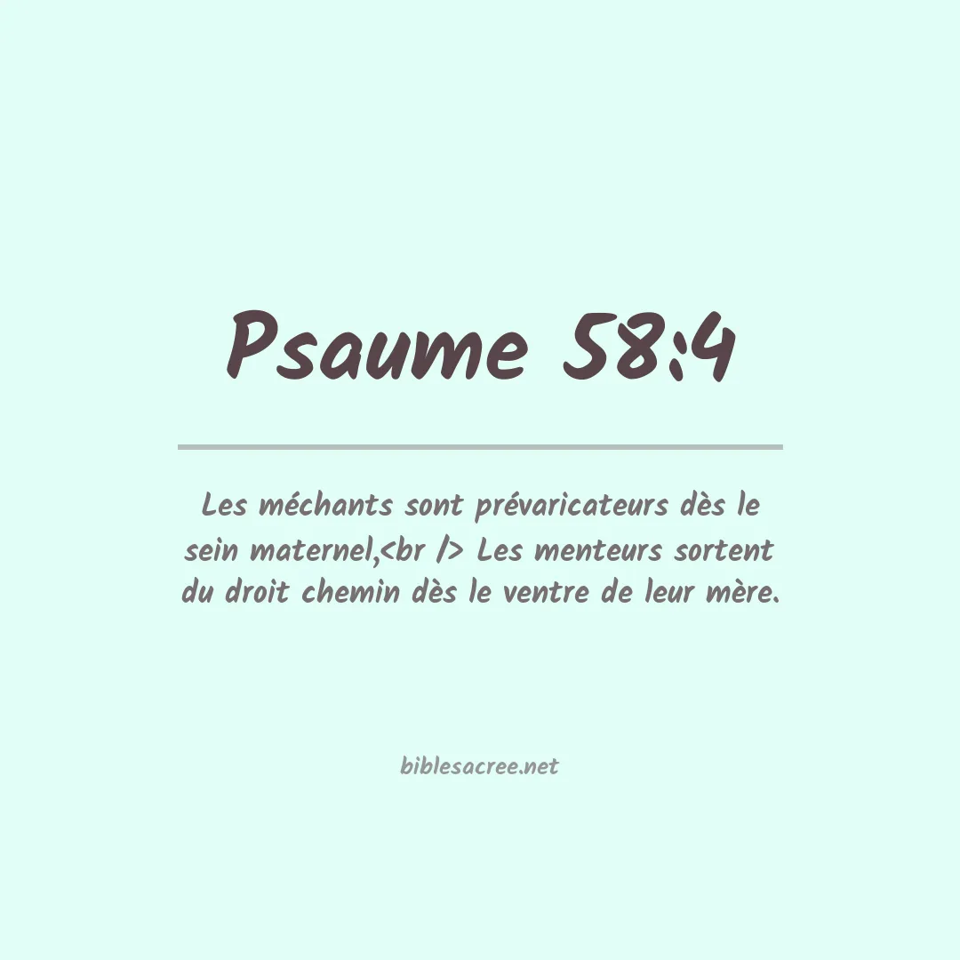 Psaume - 58:4