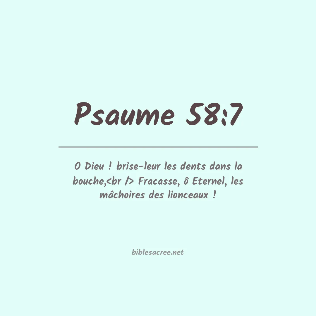 Psaume - 58:7