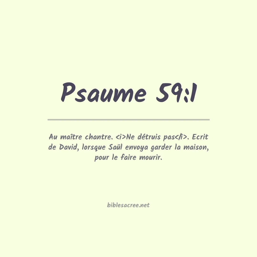 Psaume - 59:1
