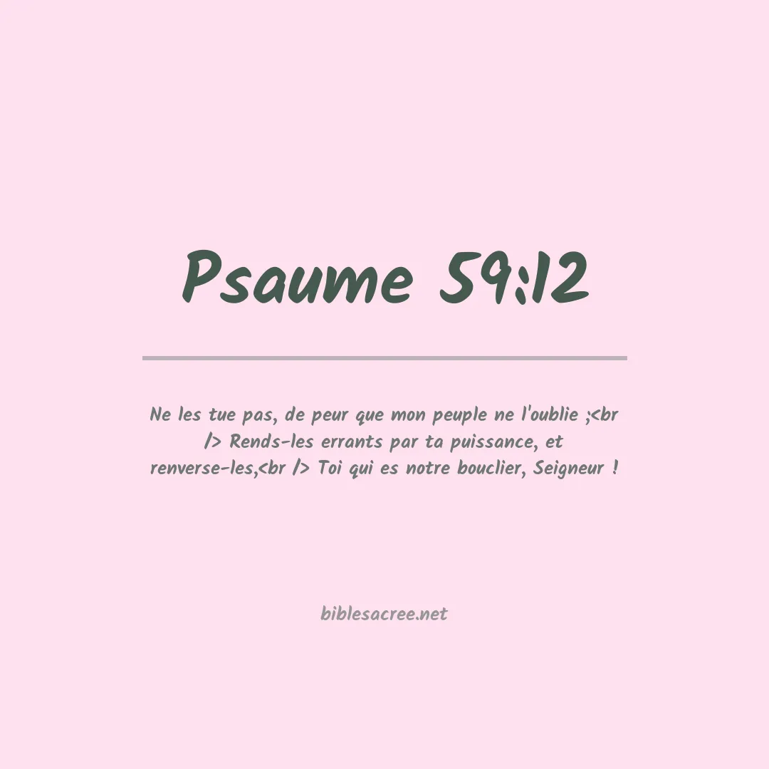 Psaume - 59:12
