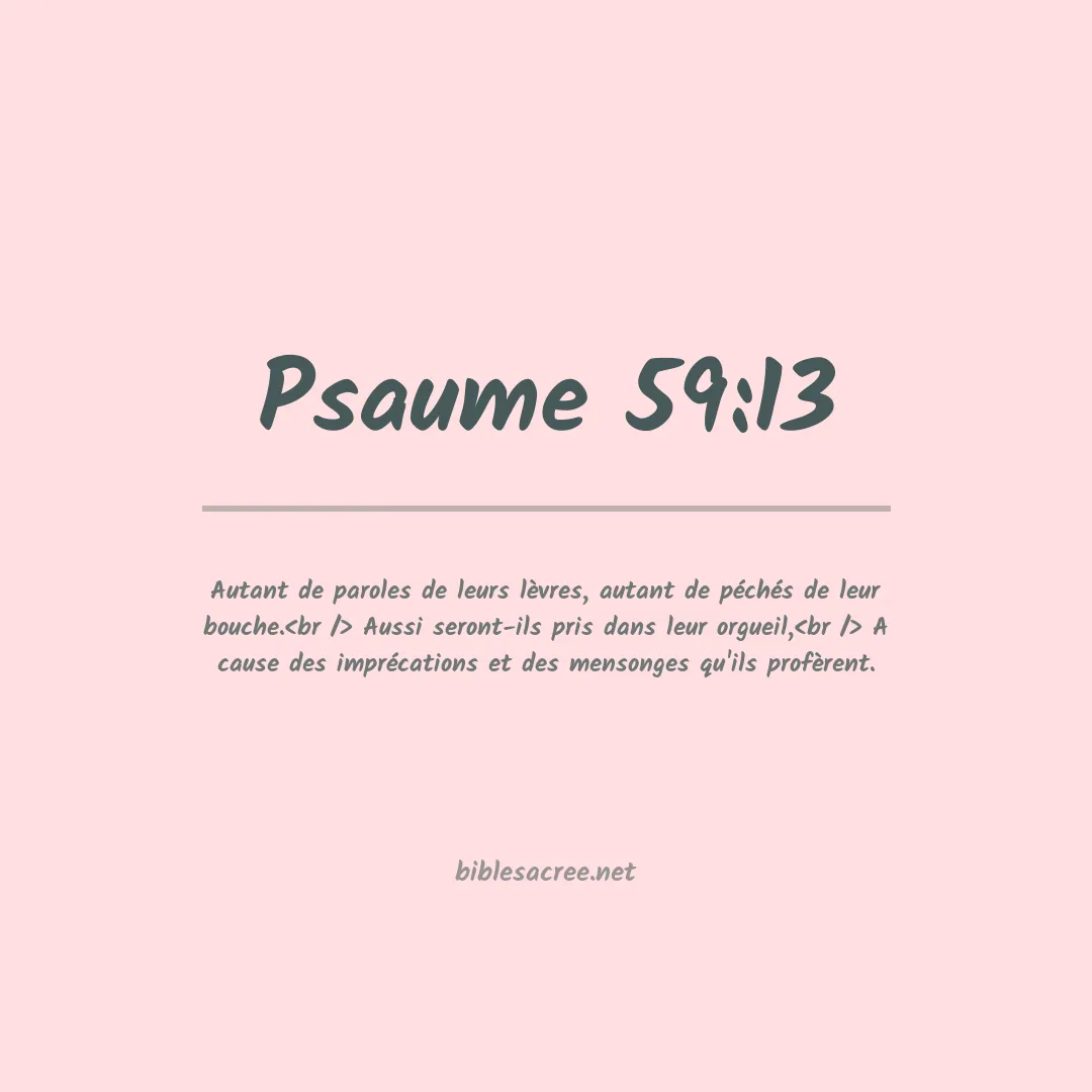 Psaume - 59:13