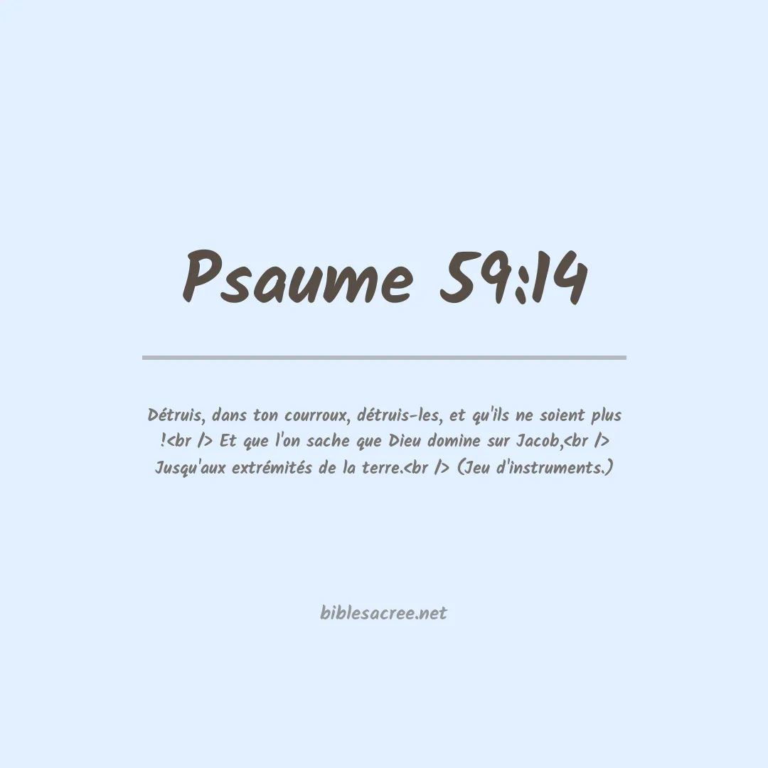 Psaume - 59:14